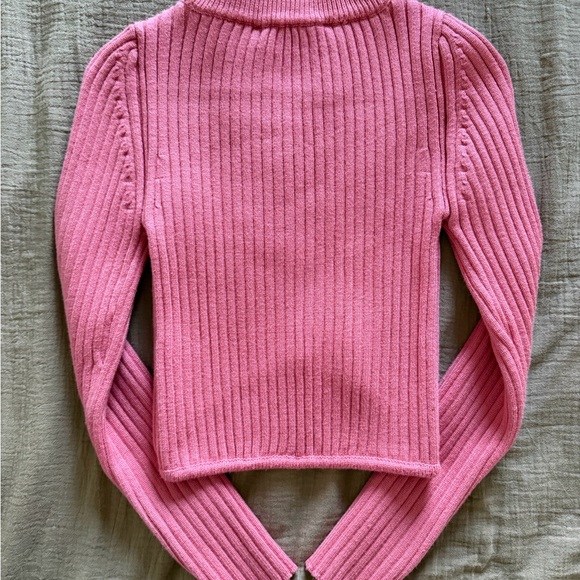 ZARA Cropped Rib Knit Sweater - Picture 6 of 8